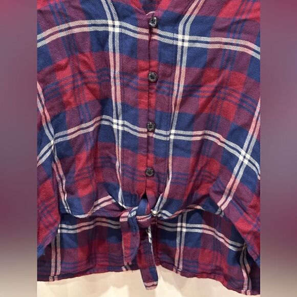 Rails small cropped plaid shirt long sleeve - Picture 3 of 5